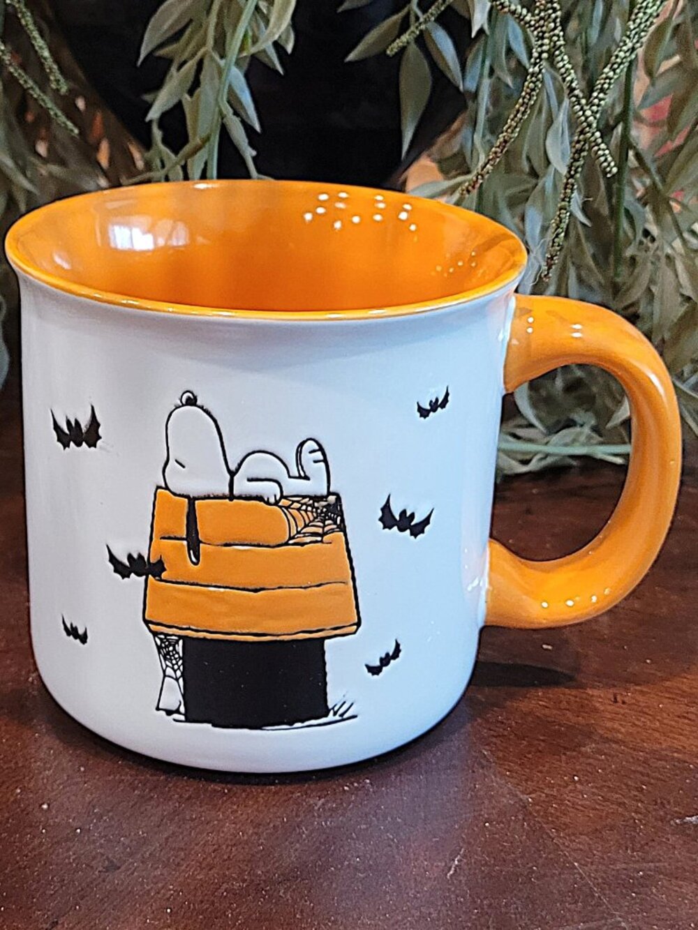New Peanuts Snoopy Doghouse Bats Halloween Large Coffee Mug 21oz